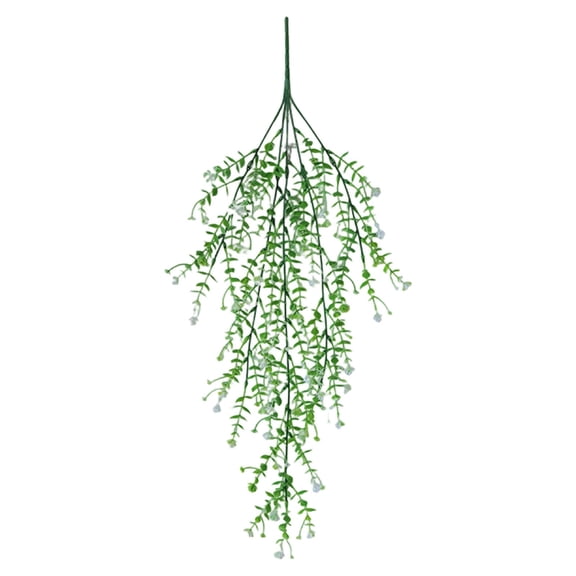 1Pcs Artificial Hanging Plants Fern Vine, Faux Plastic Plants Fake Ivy Vine Greenery Garland, Outdoor Indoor Decorations for Living Room Balcony Garden Wall Home Decor,7.87''X29.52''(Green1)