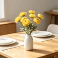 thumbnail image 1 of 1Pcs Artificial Ranunculus Flower, Realistic Fake Peony Bouquet for Home Wedding, Washable Polyester Faux Flowers for Table Centerpiece Vase Decor with Natural Look, Yellow, 1 of 6