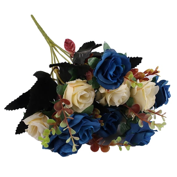 1Pcs Artificial Rose Bouquet,Dusty Rose Silk Flowers with Greenery,Fake Roses Arrangement for Wedding Centerpieces,Home Decor & Party Tables(C)
