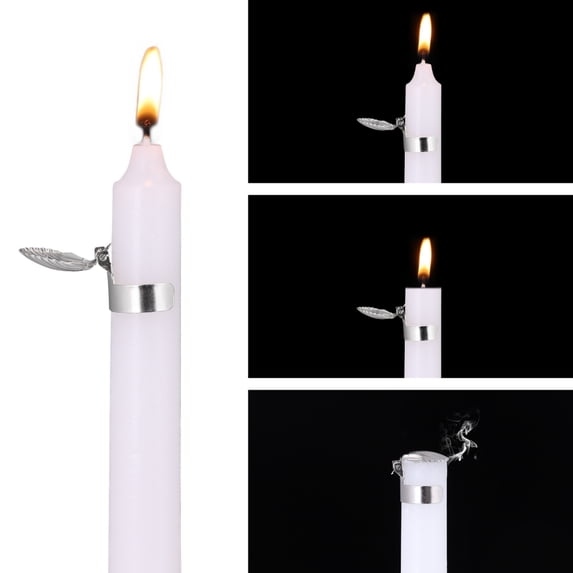 1Pcs Automatic Candle Extinguisher Snuffer, Gold Swedish Candle Snuffer Ring Set, Metal Clip On to Extinguish Candle Flames, Unique Auto Candle Accessories