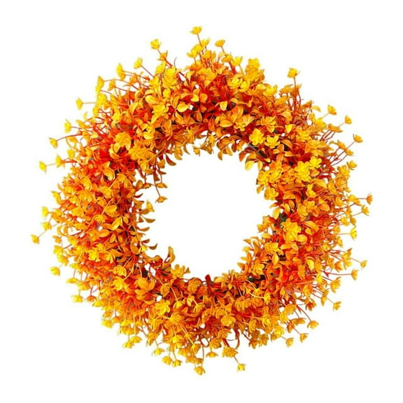 1Pcs Autumn Camellia Wreath Farmhouse Country Cottage Wreath Door Hanging Wall Hanging Holiday Decoration Hanging Wreath Wreath