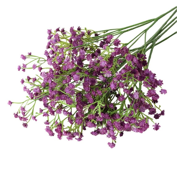 1Pcs Baby Breath Artificial Flowers Fake Babys Breath Flowers Bulk Realistic Artificial Flowers Bouquet Flores Artificiales Party Decoracion for Wedding Party Home Decor,Dark Purple,20.47*9Inch