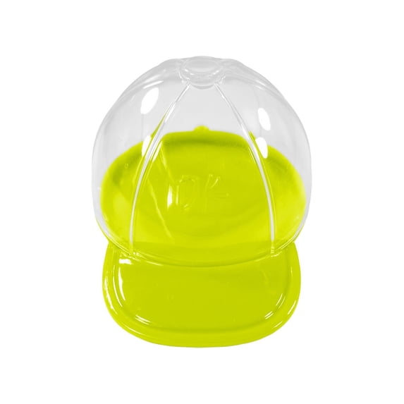 1Pcs Baseball Cap Party Favor Boxes,Baseball Sports Theme Party Decorations Gift Wrap Treat Boxes,Plastic Candy Snack Themed Birthday Parties Gift Supplies Bags, Cute Favor Box(Yellow)