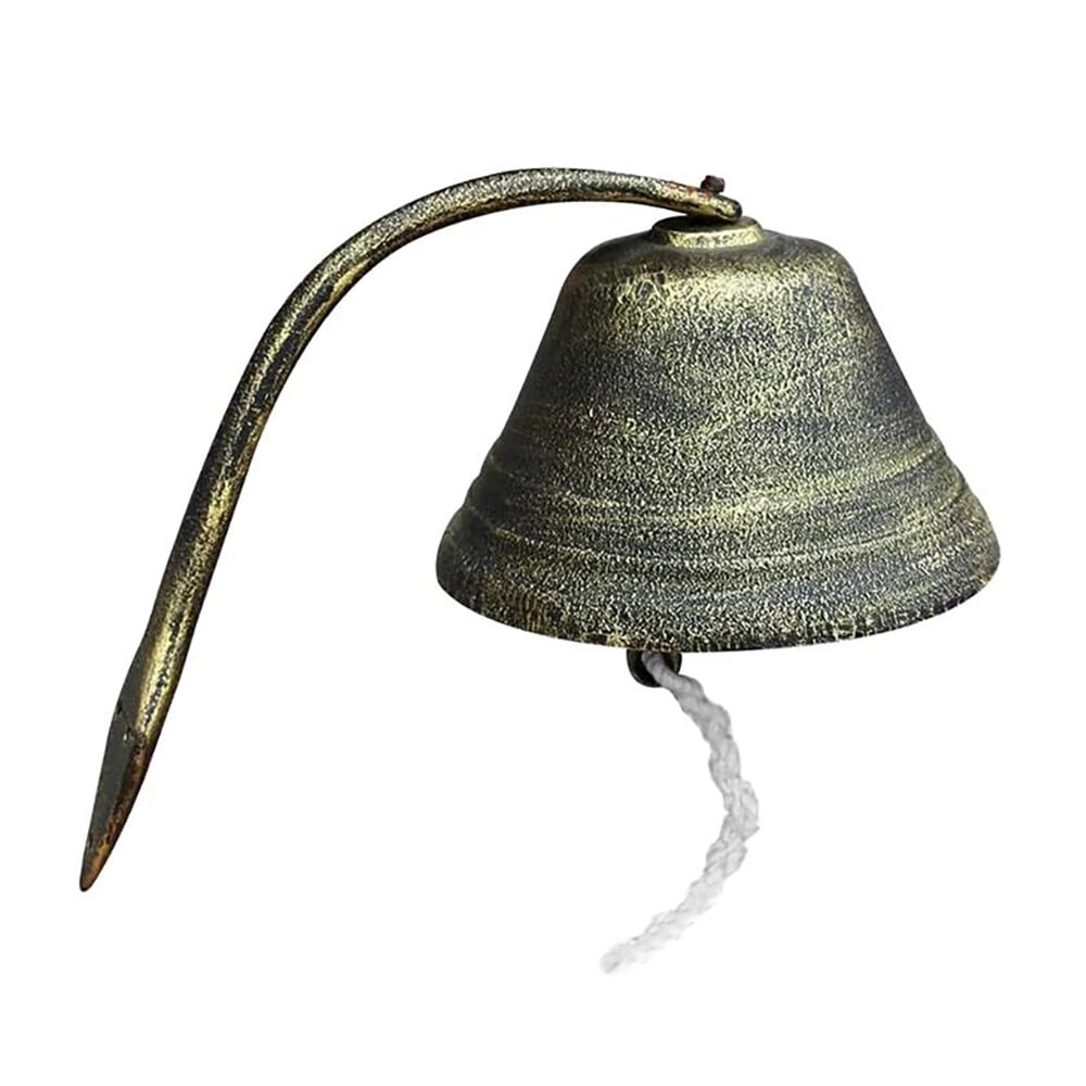 1Pcs Big Vintage Cast Iron Doorbell Bell Wrought Wall Decoration Pendant Home Garden Porch Rattle