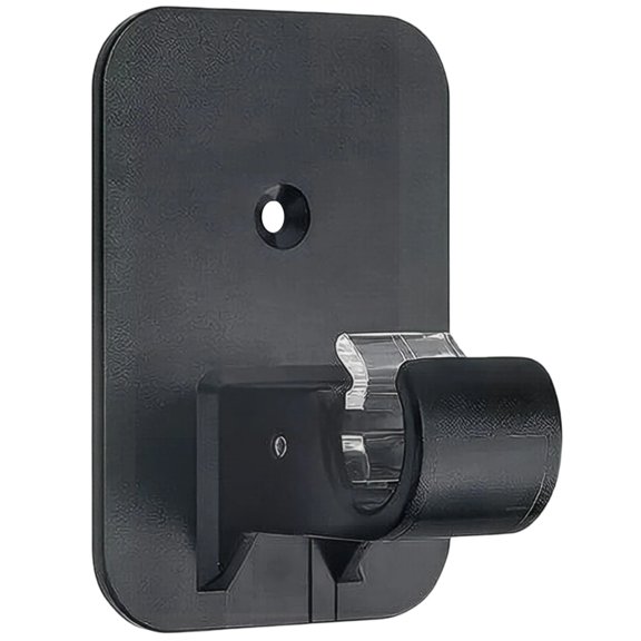 1Pcs Black Wall-Mounted Curtain Rod Bracket  Sturdy ABS Mounting Holder with Screws, Universal Fit for Standard & Tension Rods, Easy Install