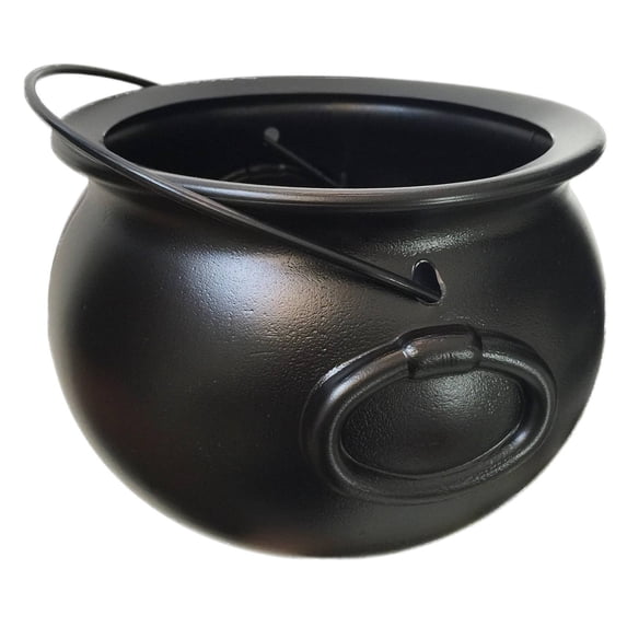 1Pcs Black Witch Cauldron Pot Bucket for Halloween Decoration,Black Candy Pot Halloween Themed Party Decor,13inch Black Bucket with Handle,Halloween Party Indoor Outdoors Prop Decor