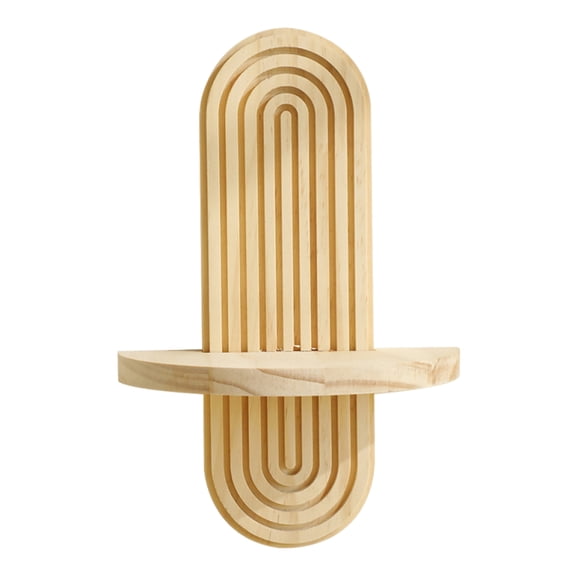 1Pcs Boho Shelves Wall Decor Mid Century Modern Decorative Floating Shelves 11.81inch with Ledge for Indoor Decoration Holding Planter Ornaments