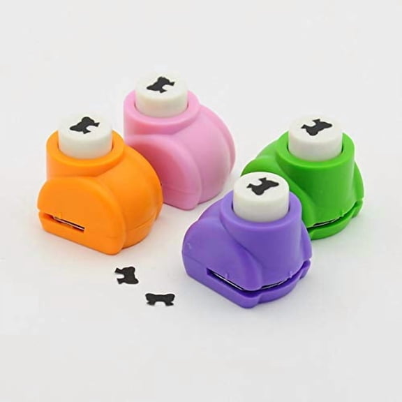 1Pcs Bowknot Mini Plastic Craft Punch Sets Random Color Single Crafting Punch Shape Hole Puncher Paper Punch Cutter for DIY Scrapbooking Nail Art Craft Punchers Supplies 33x26x31mm Multi-color
