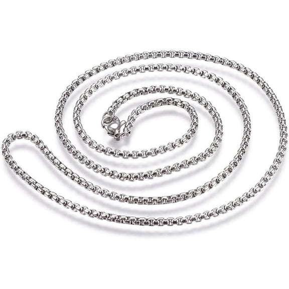 1Pcs Box Chain Necklaces 2.5mm Minimalist Chain Necklace Choker for DIY