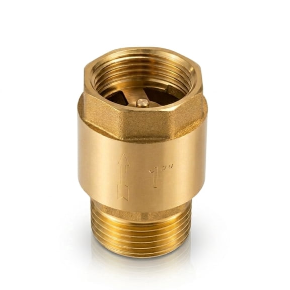 1Pcs Brass Check Valve 1 Inch, Backflow Preventer,1” AG TO IG Return Valve, Rustproof and Watertight,For Water Pipes,Pumps,Gardens,Barrels,Washing Machines