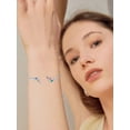 thumbnail image 1 of 1Pcs Brass Cubic Zirconia Leaf Cuff Bangles Open Bangle for Women Jewelry Gifts Inner Diameter: 2-1/2 inch(6.5cm) Colorful, 1 of 6