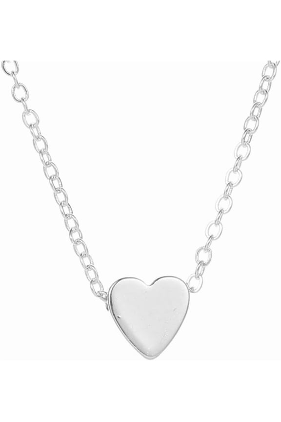 1Pcs Brass Heart Pendant Necklaces for Women Heart Charm Necklace Platinum Pendants Decoration for Birthday Festival Elegant Gifts DIY Personalized Jewelry 18.70 inch(47.5cm) Platinum
