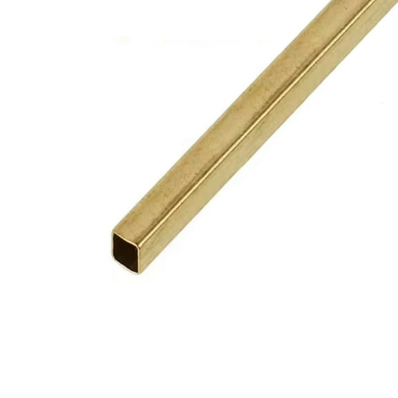 1Pcs Brass Square Tube - 14*14mm (0.039" Wall Thickness, 9.8" Length) - Solid Brass Hollow Square Tube for DIY, Craft, Structural Support, and Decorative Projects