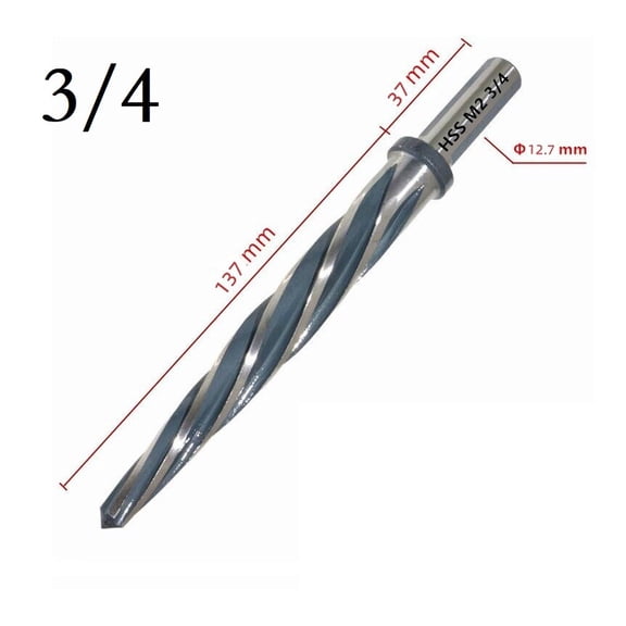 1Pcs Bridge Reamer 1/2 Inch Shank Bridge Reamer Bit Hss Taper Spiral Flute Drill Bit For Metal 3/8" 1/2" 5/8" 3/4" 13/16"