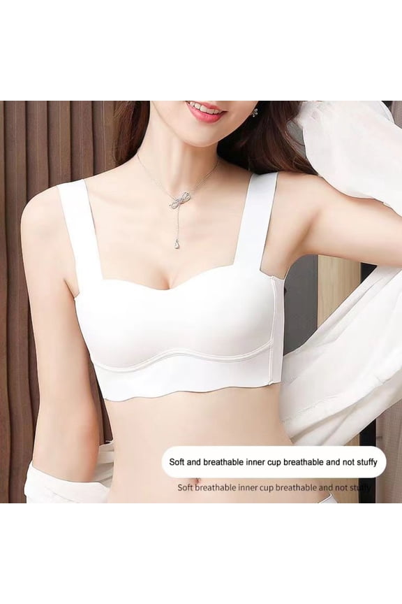 1Pcs Broadband Seamless Elastic Bra, Big Chest with Small Underwire Bra, Underwire Bra, Suitable for Big Chest