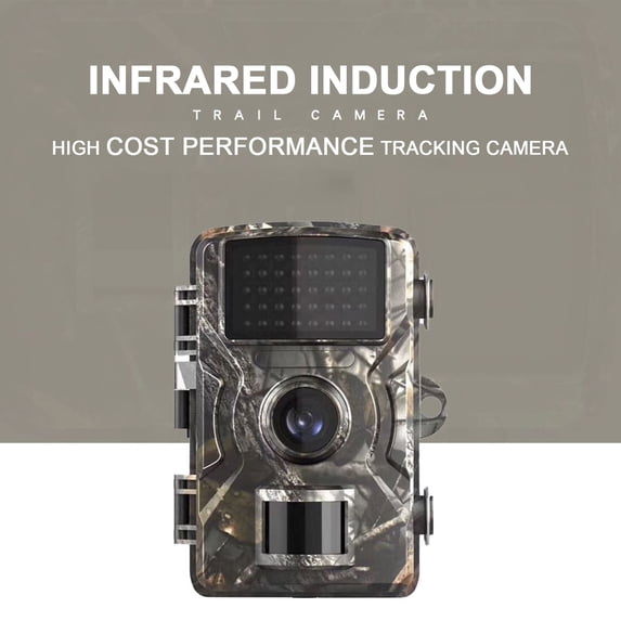 1Pcs Cameras - Wildlife Monitoring Cameras with 12MP 1080P HD, PIR Motion Detection, 0.8s Triggers, IP66 Waterproof, 8 Month Standby for Outdoor Security, Hunting, Nature Research