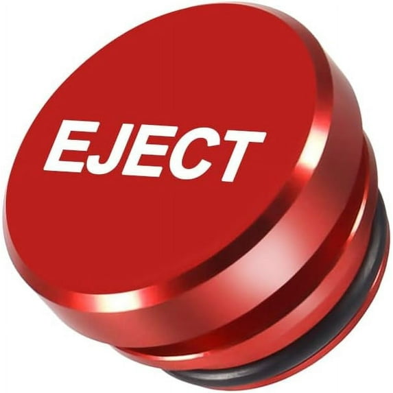 1Pcs Car Cigarette Lighter Cover Cap,Car Interior Accessories, Eject Button FIRE Missile Button,(Red/Eject)