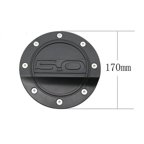 1Pcs Car Fuel Filler Door Cover Gas Tank Cap Black For Ford Mustang GT 2015-2018