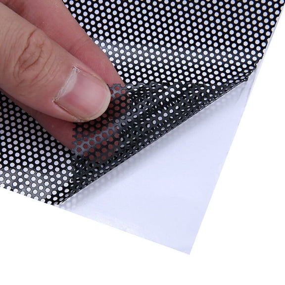 1Pcs Car Headlight Tint Perforated Film Fog Light Film Sticker Protector 106 X 30Cm Black Mesh Car Trim Sticker High Quality Fangkenuo