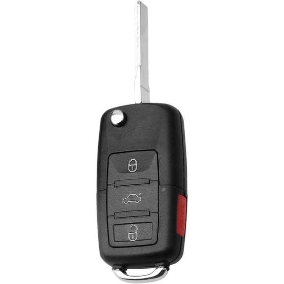 1Pcs Car Key Fob Keyless Flip Entry Remote HLO1J0959753AM 3-btn Compatible with Beetle Golf Passat Flip Key Fob