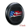 1Pcs Car Tire Cover 14" 15" 16" 17 inch USA America Flag Logo Black PVC
