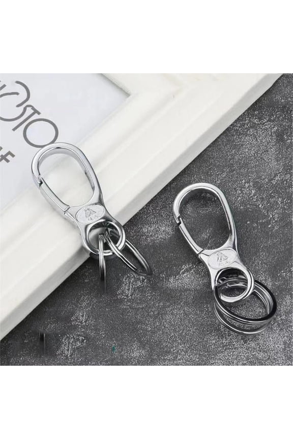 1Pcs Carabiner Keychain Clip Key Ring Holder, Sturdy Spring Snap/Hook Keychains for Car Keys Organizer, Everyday Carry Accessories for Men Women A