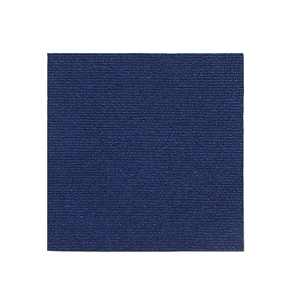 1Pcs Carpet Tile, Soft & Non-Slip Polyester-Cotton, Peel and Stick Floor Tiles for Bedroom Living Room, Easy Diy Square Carpet with Adhesive (Blue)