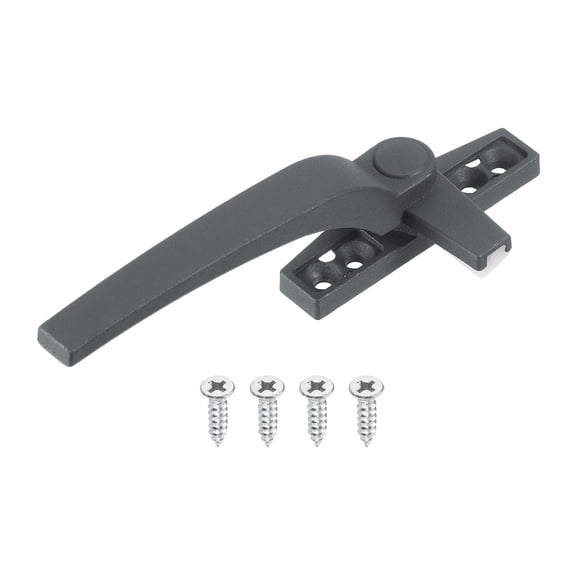 1Pcs Casement Window Locking Handle, Zinc Alloy Locking Handle Grasp Grip Left Hand for Windows, Dark Gray