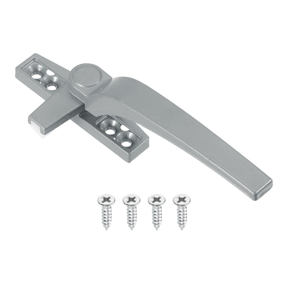 1Pcs Casement Window Locking Handle, Zinc Alloy Locking Handle Grasp Grip Right Hand for Windows, Silver Gray