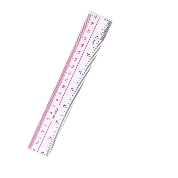 1Pcs Centimeter Inch Scale Ruler, 8" Plastic Ruler Small Ruler for Measuring Suitable for Schools and Suitable for Artists Designers and Students Etc