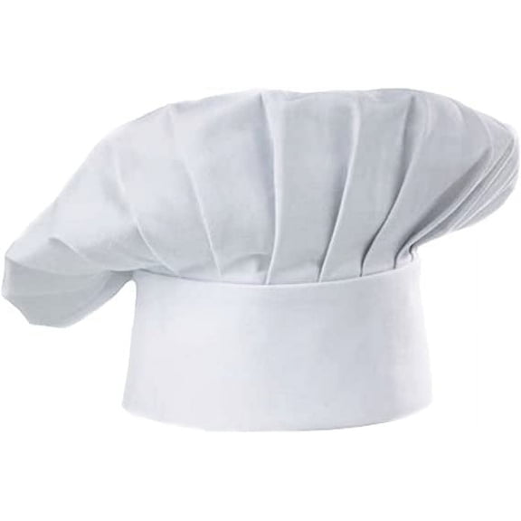 1Pcs Chef Hat，Adjustable Elastic Washable Dustproof Anti-Fume Kitchen Cooking Chef Cap
