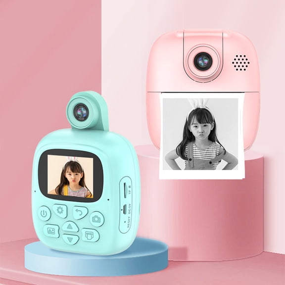 1Pcs Children’s Printing Camera, Kadlawus Instant Print Camera forkids, 24MP High-Definition with 180° Reversible Lens, Takes Photos and Videos, Portable and Fun Gift forboysandgirls