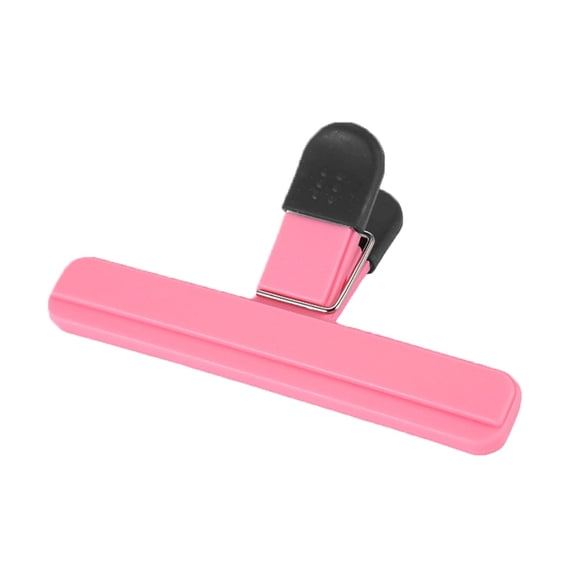 1Pcs Chip Bag Clips,Plastic Kitchen Clip,Large Chip Bag Clips,Large Bags Clip for Food Storage, Snack Clips for Chips and Other Food Bags, Plastic Heavy Duty Sealing Clip for Home, Office,(Pink)
