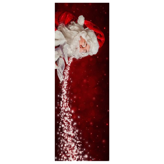 1Pcs Christmas Rugs,2'x5.9' Runner Non-Slip Backing Mats for Floor Mat,Print Machine Washable Floor Cover for Xmas Decor