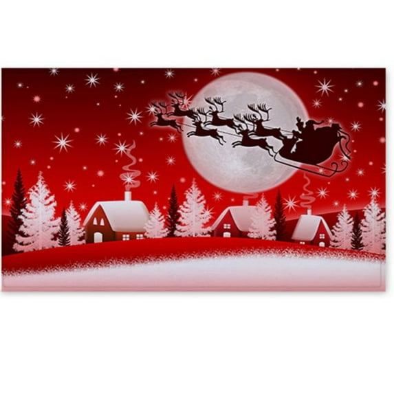 1Pcs Christmas Rugs,2'x5.9' Runner Non-Slip Backing Mats for Floor Mat,Print Machine Washable Floor Cover for Xmas Decor