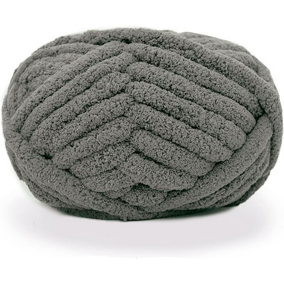 1Pcs Chunky Knit Chenille Yarn for Hand Knitting Blankets, Super Soft Big Jumbo Blanket Yarn