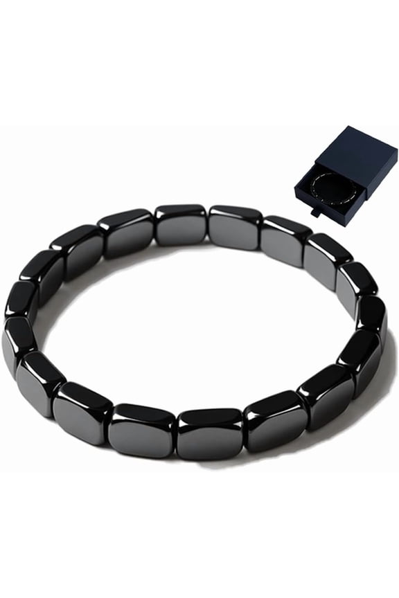 1Pcs Clasibe Hematite Bracelet Men, Legendary Hematite for Men, Natural Health and Healing Power Energy Crystal Stone