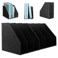 1Pcs Collapsible Plastic Magazine File Holder Vertical Binder Storage ...
