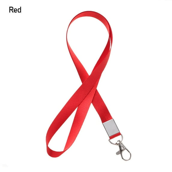 1Pcs Colorful Office Supplies Name Tag Hanging Rope Badge Holder Lanyard ID Card Holder Neck Strap Lanyards RED