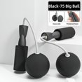 thumbnail image 1 of 1Pcs Cordless Jump Rope Home Gym Equipment with Heavy Balls Sports Fitness Training Bodybuilding Exercise Rapid Speed Skipping (Black,Big Ball), 1 of 7