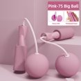 thumbnail image 1 of 1Pcs Cordless Jump Rope Home Gym Equipment with Heavy Balls Sports Fitness Training Bodybuilding Exercise Rapid Speed Skipping (Pink ,Big Ball), 1 of 7