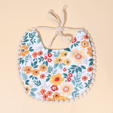 4-Pack Newborn Baby Bibs – Cotton, Saliva Towel, Feeding Bandana (Random Colors)