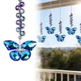 thumbnail image 1 of 1Pcs Crystal Butterfly Suncatchers Hanging Ornaments, Butterfly Sun Catcher Crystals Hanging, Rainbow Maker Sun Catchers indoor Window Ornament, Sparkling Outdoor Patio Garden Decor Gifts Decor,Blue, 1 of 5