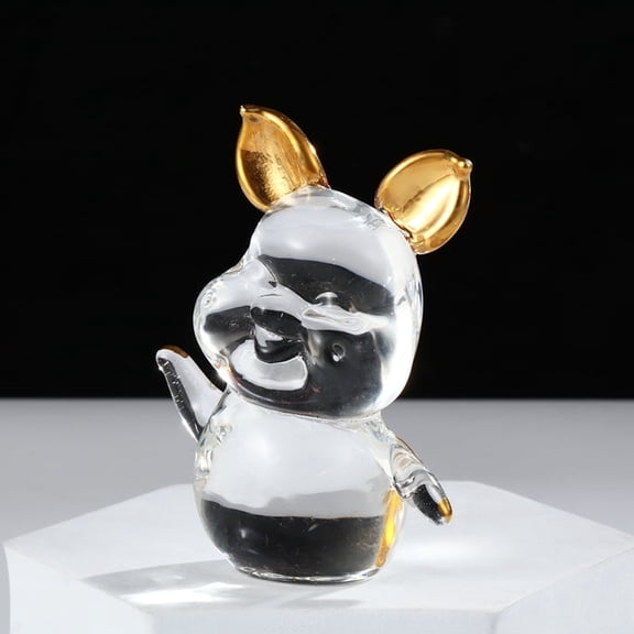 1Pcs Crystal Pig Figurines Decor OrnamentTable top Ornament Home Decor Collectible Figurines Christmas GiftsTransparent
