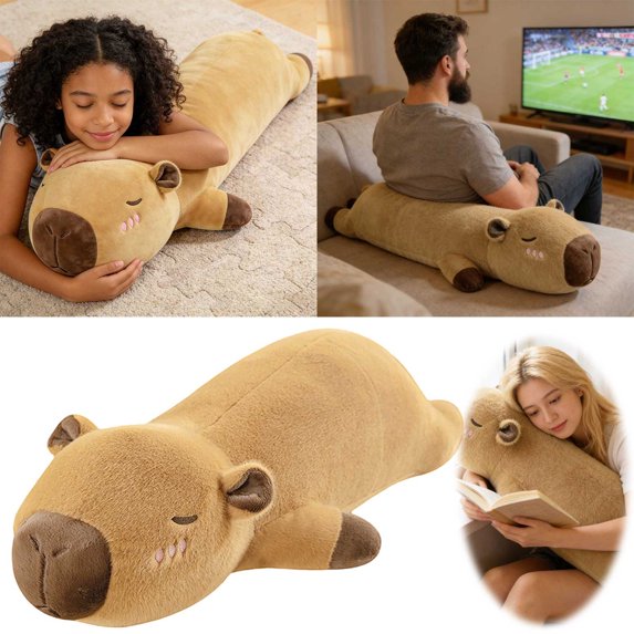 1Pcs Cute Capybara 48/68cm Soft Stuffed Animal For Kids Adults Huggable Nap Cushion Home