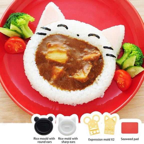 1Pcs Cute Cartoon Cat Bear Sushi Nori Rice Mold Decor Cutter Bento Maker Sandwich DIY Tool Kitchen Accessorie