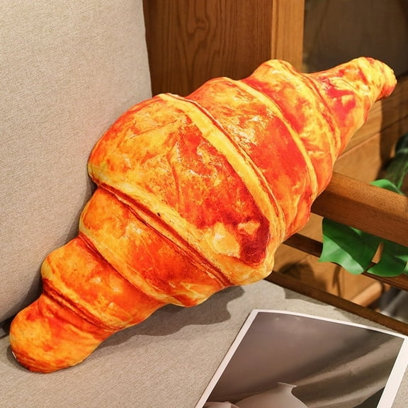 1Pcs Cute Croissant Toy,Croissant Toy for Birthday Gifts and Home Decor,Decorative Pillow for Couch Sofa (15.7 inch)