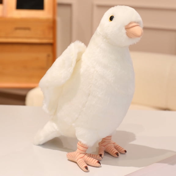 1Pcs Cute White Dove Toy,Dove Stuffed Animals Toy for Birthday Gifts and Home Decor,Decorative Pillow for Couch Sofa (11.8 inch)