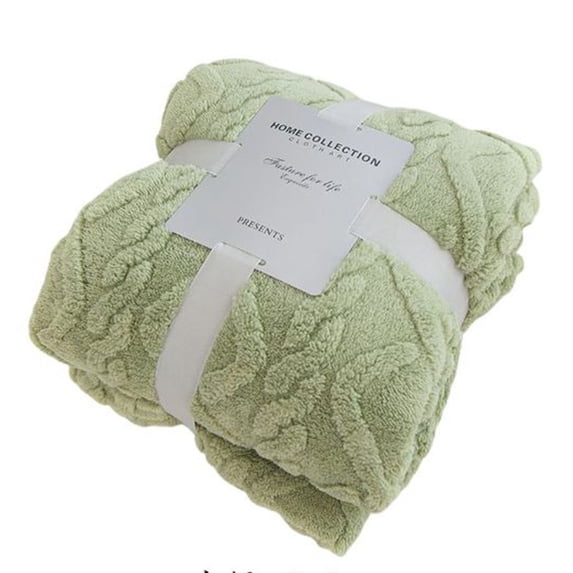 1Pcs Cxui Sofa Blanket, Soft & Warm Plush Fleece, Reversible Wool Throw for Bed, Cozy Couch Blanket for Winter, Cable Pattern, 28X39In(Green6)