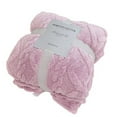 thumbnail image 1 of 1Pcs Cxui Sofa Blanket, Soft & Warm Plush Fleece, Reversible Wool Throw for Bed, Cozy Couch Blanket for Winter, Cable Pattern, 28X39In(Purple7), 1 of 8